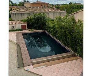 WERKA PRO Filet de Protection Piscine 100g/m² Polyéthylène 5 x 9 m Gris | Aluminium, installation facile, traité anti-UV, durable, usage piscine et extérieur, traitement anti-UV, structure renforcée