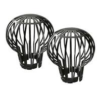 WERKA PRO Filtres pour Gouttières Crapaudine en PVC - Installation Facile et Rapide, Ajustement Universel pour Gouttières de 60 à 100 mm, Lot de 2, Dimensions 13 cm, Couleur Noir.