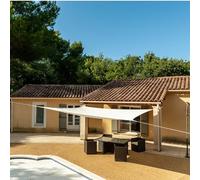 WERKA PRO g/m2 11119- Tenda parasole da 160 g/m2, quadrata, 5 x 5 m, per balcone, terrazza e Giardino, Beige