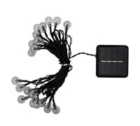 WERKA PRO Guirlande Boule Solaire 50 LED Froid Économie d'Énergie 5 m Blanc | Plastique, durable, usage extérieur, éclairage extérieur avec 8 fonctions, résistante aux intempéries, décorations de noël