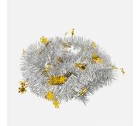 WERKA PRO Guirlande de Sapin Flocon Ø 5cm - 2 Mètres - Champagne - PVC et Fil de Fer - Décoration de Noël Intérieur/Extérieur - Flocons en 4 Coloris Disponibles