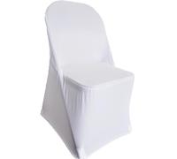 WERKA PRO Housse de Chaise Blanche - 94% Polyester, 6% Élasthanne - Extensible avec 4 Poches pour Pieds - 55 x 46 x 83 cm - L