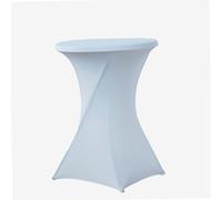 WERKA PRO Housse Nappe Blanche pour Table Mange Debout Ronde Ø80 cm - Polyester Extensible 180 g/m² - 4 Poches Élastiques pou