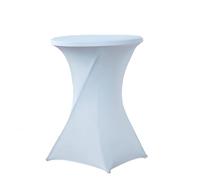 WERKA PRO Housse Nappe Blanche pour Table Mange Debout Ronde ø80cm