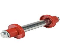 WERKA PRO Kit axe de Roue avec écrous -flasques ø20mm, Gris | Métal, installation facile, durable, stable, flasques Ø20mm, fixation brouette, longueur 126 mm, moyeu jante 74 mm