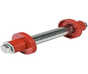 WERKA PRO Kit axe de Roue avec écrous -flasques ø20mm, Gris | Métal, installation facile, durable, stable, flasques Ø20mm, fixation brouette, longueur 126 mm, moyeu jante 74 mm