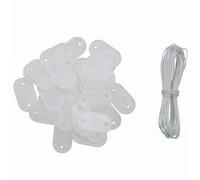 WERKA PRO Kit de Fixation pour Brise-Vues et canisses | Robuste, durable, usage jardin et terrasse, extérieur, 30 attaches transparentes, 4 m fil de fer galvanisé