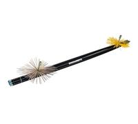 WERKA PRO Kit de ramonage professionnel complet avec 5 cannes flexibles de 1,4 m chacune et 2 hérissons de nettoyage en acier et polypropylène, longueur totale 7 m, couleur noire.