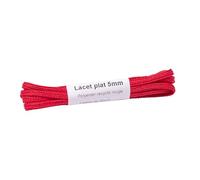 WERKA PRO Lacet Plat Rouge 5 mm en Polyester Recyclé - 60 cm - Pour Chaussures - Accessoire Pratique - Confort et Maintien Optimaux - Finition Soignée