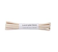 WERKA Pro - Lacets Plats en Coton Bio 5mm, 60 cm, Fabrication Française, Écologiques et Durables, Idéaux pour Tous Types de Chaussures, Couleur Blanc, Taille 60 cm