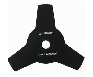 WERKA PRO Lame 3 Dents pour Débrousailleuse Alésage 25,4 mm Ø255 mm | Acier, polyvalent, épaisseur 1,6 mm, compatibilité étendue, qualité professionnelle, finition soignée