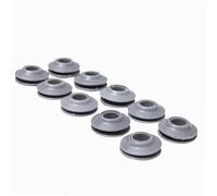 WERKA PRO Lot de 10 Œillets pour Bâches - Gris - Accessoires Robustes en Plastique Dur - Ø Extérieur 27 mm, Ø