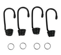 WERKA PRO Lot de 4 Crochets et 4 bagues, pour tendeur élastique de Ø10mm