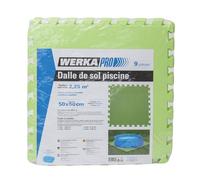 WERKA PRO, Lot de 9 Dalles de Sol pour Piscine, épaisseur 3mm, 9 pièces, 50 x 50 cm
