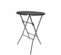 WERKA PRO Mange Debout Pliable Ø80 cm Gris - Polyéthylène et Acier - Hauteur 110 cm - Table pour 3 Personnes - Mobilier de Ja