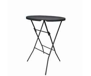 WERKA PRO Mange Debout Pliable Ø80 cm Gris - Polyéthylène et Acier - Hauteur 110 cm - Table pour 3 Personnes - Mobilier de Ja