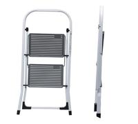 WERKA PRO Marchepied 2 Marches Pliable Métal Peint Sécurisé 150 kg | Durable, compact, usage bricolage et maison, garde-corps sécurisé, capacité 150 kg, stabilité excellente