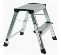 WERKA PRO Marchepied Pliable en Aluminium 2 Marches 40,4 cm 43,5 cm | Robuste, léger, usage bricolage et garage, maison, hauteur 40,4 cm, largeur 43,5 cm, marches anti-dérapantes