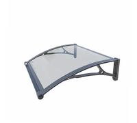 WERKA PRO Marquise Aluminium et Polycarbonate 80 x 100 cm 2,5 mm Anthracite | Durable, transparent, usage maison, panneau 2,5 mm anti UV, décoration et protection entrée, installation facile
