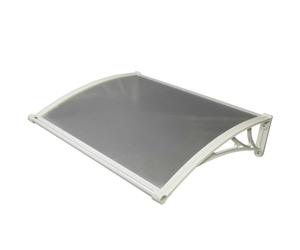 WERKA PRO Marquise Polycarbonate Blanche Profilés U 80 x 150 cm 4,62 kg | Installation facile, durable, usage extérieur et maison, protection pluie portes fenêtres, profilés u percés