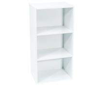 WERKA PRO Meuble de Rangement Blanc 3 Niches, Design Épuré et Polyvalent, Idéal pour Salle de Bain, Couloir ou Chambre, Montage Facile, Dimensions 80 x 40 x 29 cm, Couleur Blanc