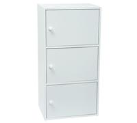 WERKA PRO Meuble de Rangement Élégant à 3 Portes, Design Moderne et Pratique, Idéal pour Salle de Bain, Couloir ou Chambre, Facile à Monter, Dimensions 80 x 40 x 29 cm, Blanc