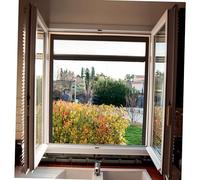 WERKA PRO Moustiquaire Enrouleur de fenêtre Aluminium 130 x 160 cm