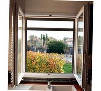 WERKA PRO Moustiquaire Enrouleur de fenêtre Aluminium 80 x 130 cm