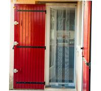 WERKA PRO Moustiquaire Rideau de Porte 100 x 220 cm - 4 Pans Lestés pour Tension Optimale - Tulle Polyester Noir - Rail PVC Ajustable - Installation Facile