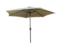 WERKA PRO Parasol Droit Ø2,7 m Toile Polyester Anti-UV 2,35 m Crème | Acier, résistant aux intempéries, robuste, solaire, usage jardin et terrasse, extérieur, barbecue, inclinaison ajustable