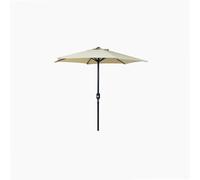 WERKA PRO Parasol Droit avec Évent Toile 160 g/m² - Crème - Ø 2 m | Toile polyester anti-UV, structure métal, évent anti-vent, jardin, terrasse, balcon