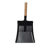 WERKA PRO Pelle à Cendre en Métal avec Manche Bois - Taille 17 cm - Polyvalente pour Cheminée et Jardin - Sécurité et Élégance Noire - Idéale pour Cendres et Charbon