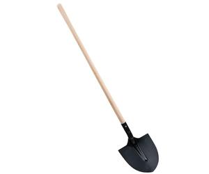 WERKA PRO, Pelle en Acier avec Manche en Bois Noir, Design Ergonomique pour Un Confort Optimal, Polyvalente pour Sable, Terre et Gravier, Longueur 110 cm, Taille 27 cm, Couleur Noire.
