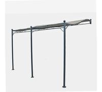 WERKA PRO Pergola Murale Acier Époxy avec Toile d'Ombrage 3 x 4 m