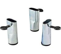 WERKA Pro Pied pour Réchaud Gaz Acier Chromé 10 cm Hauteur Lot de 3 | Robuste, durable, stable, usage extérieur et cuisine, barbecue, compatible avec réchaud Vaello, facile à nettoyer