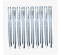 WERKA PRO Piquet Cornière 24 cm - Lot de 10 - Acier Galvanisé - Forme Coudée - Résistant en Terrain Dur et Sec - Trou pour Attache - Accessoire Camping