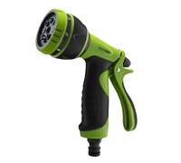 WERKA PRO Pistolet d'arrosage 8 jets multi-fonctions avec réglage de débit, poignée ergonomique, design robuste et esthétique moderne, idéal pour le jardinage - Vert et Noir, Taille Unique