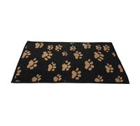 WERKA PRO Plaid en Laine Douce et Moelleuse pour Animaux de Compagnie, Confort Optimal, Design Réversible avec Motif d'Empreintes de Pattes, Idéal pour Détente, 50 x 70 cm, Beige