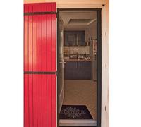 WERKA PRO Porte moustiquaire Gris avec Enrouleur 140 x 225 cm