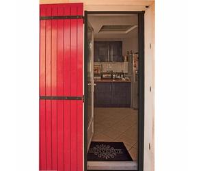 WERKA PRO Porte Moustiquaire Gris avec Enrouleur 140 x 225 cm - Profilés Aluminium Discrets - Tulle Fibre de Verre Noir - Ajustable et Facile à Installer