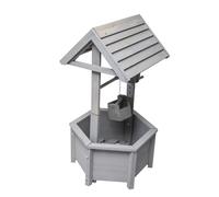 WERKA PRO Puits décoratif en Bois 38x42x82cm