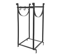 WERKA PRO Range bûches d'intérieur 2 niveaux en acier peint, design moderne et épuré, finition noire élégante, optimisé pour petits espaces, dimensions 76 x 33 x 33 cm, couleur noire.