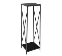 WERKA PRO Range bûches vertical élégant et fonctionnel pour intérieur, en acier peint, design moderne, idéal pour petits espaces, préserve la qualité du bois, 111 x 34 x 34 cm, couleur noire