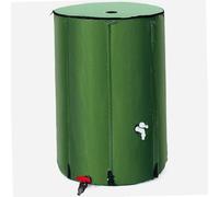 WERKA PRO Récupérateur d'Eau de Pluie avec Cuve 1000 L - PVC Vert - Robinet de Vidange Inclus - Design Pliable pour Transport Facile - Gestion Écologique de l'Eau