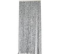 WERKA PRO Rideau Chenille Anti-Mouches pour Porte, Design Moderne, Facile à Installer, Idéal pour Intérieur et Extérieur, Protection Contre Insectes, Dimensions 90x220cm, Couleur Noir/Gris/Blanc