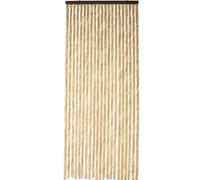 WERKA PRO Rideau Chenille Beige Uni - 90 x 220 cm - Protection Contre Insectes et Poussière - Tringle Ajustable et Anneaux de Suspension - Fibres Synthétiques Anti Effilochage