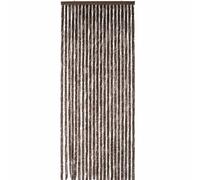 WERKA PRO Rideau Chenille Chocolat Uni - 90 x 220 cm - Protection Contre Insectes et Poussière - Tringle Ajustable et Anneaux de Suspension - Fibres Synthétiques Anti Effilochage