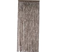 WERKA PRO Rideau Chenille Chocolat Uni - 90 x 220 cm - Protection Contre Insectes et Poussière - Tringle Ajustable et Anneaux de Suspension - Fibres Synthétiques Anti Effilochage
