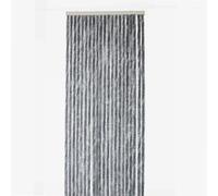 WERKA PRO Rideau Chenille Gris Foncé Uni - 90 x 220 cm - Protection Contre Insectes et Poussière - Tringle Ajustable et Anneaux de Suspension - Fibres Synthétiques Anti Effilochage
