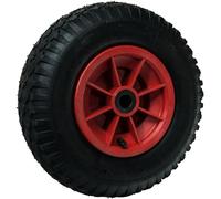 WERKA PRO Roue Gonflable 12'' - 300 x 85 mm - Alésage 20 mm - Roulements à Rouleaux Cylindriques - Pour Diable, Chariot et Remorque de Jardin - Jante Rouge - 2 Plis